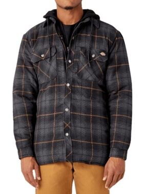 Dickies Plaid Hooded Flannel Shirt Jacket NWT Small